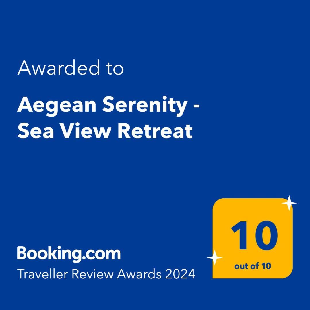 Aegean Serenity - Sea View Retreat Archangelos  Ngoại thất bức ảnh