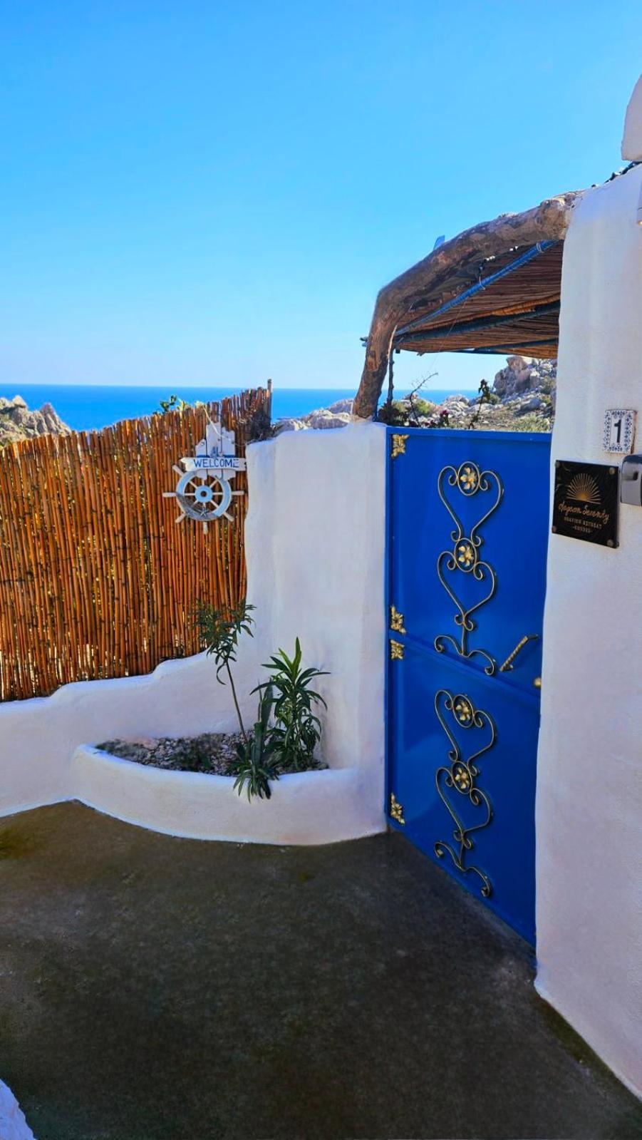 Aegean Serenity - Sea View Retreat Archangelos  Ngoại thất bức ảnh